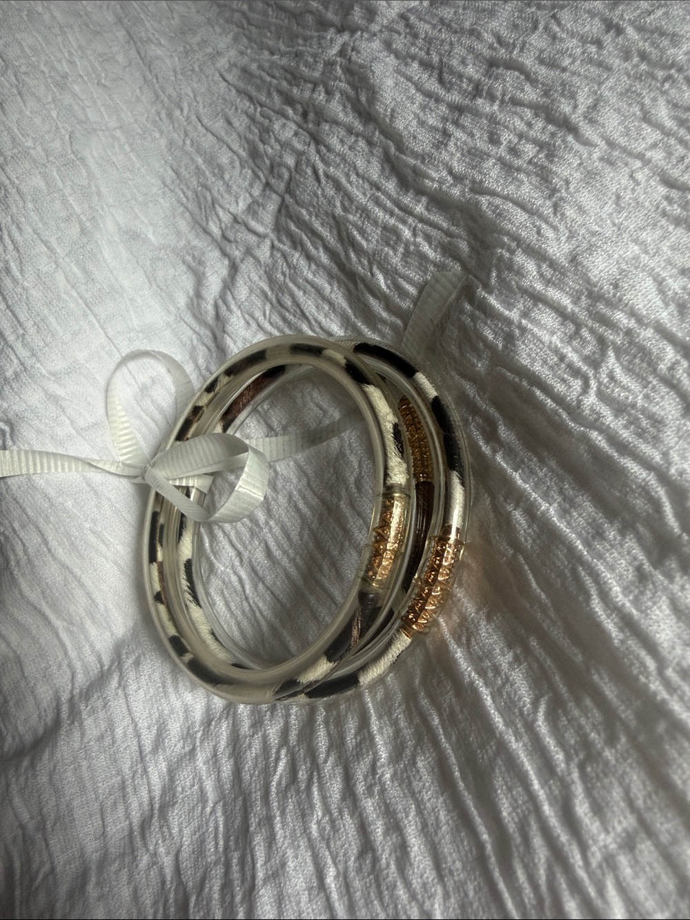 Two-Tone Silver and Gold Layered Bangle Set - Women's Jewelry